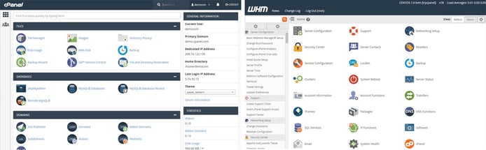 Screenshots of cPanel and WHM Screenshots of cPanel and WHM