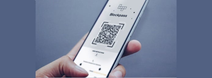Photo of a mobile phone with Blockpass app Photo of a mobile phone with Blockpass app