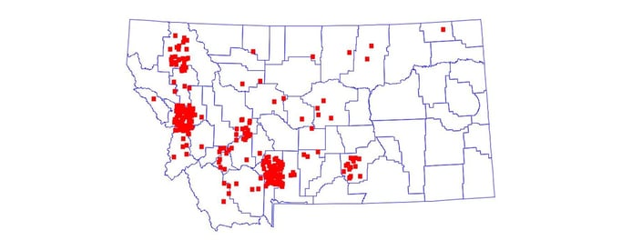Locations of 2018 members Locations of 2018 members