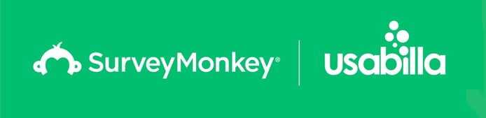 SurveyMonkey and Usabilla logos SurveyMonkey and Usabilla logos