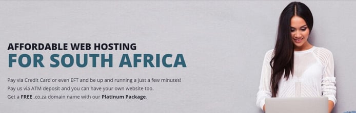 Screenshot of SA Webhosts homepage