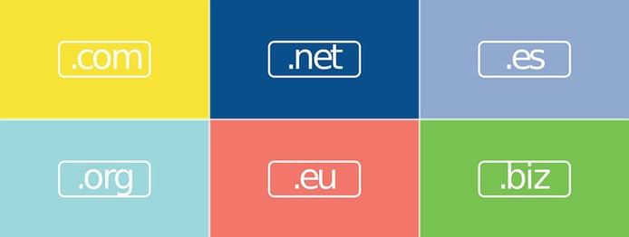 Illustration of various domain extensions Illustration of various domain extensions