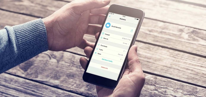 Photo of pCloud app on a mobile device