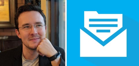 Founder Christian Genco and Fileinbox logo