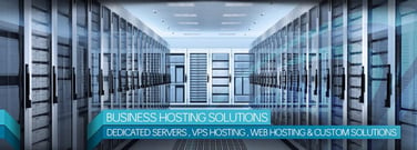 Business hosting solutions: Dedicated servers, VPS hosting, web hosting and custom solutions
