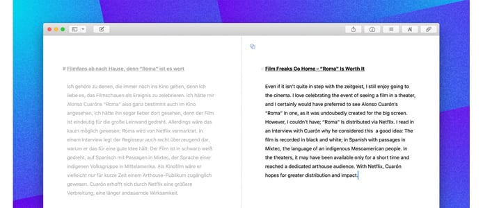 The platform's new split screen feature The platform's new split screen feature