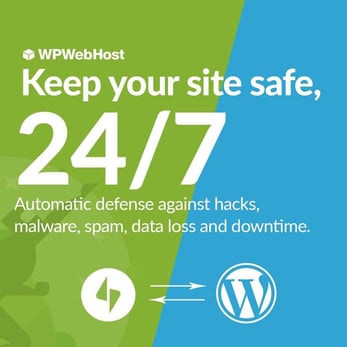 Screenshot of WPWebHost security ad