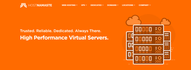 Screenshot of HostNamaste banner Screenshot of HostNamaste banner
