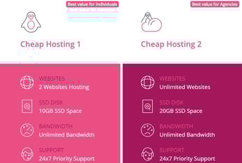 Screenshot of Cenmax value hosting plans Screenshot of Cenmax value hosting plans