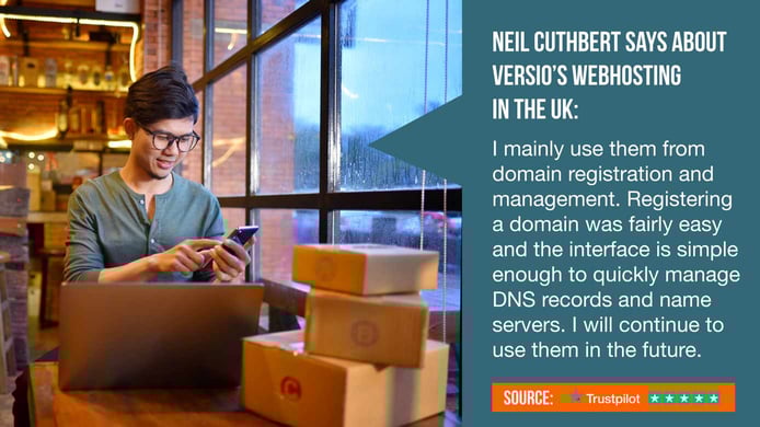 Screenshot of Versio review from Trustpilot