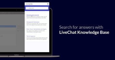 Screenshot of LiveChat Knowledge Base banner ad