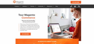 Screenshot of Magento
