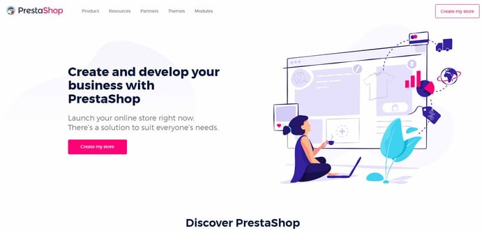 Screenshot of PrestaShop
