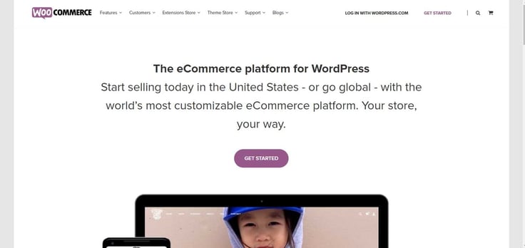 Screenshot of WooCommerce