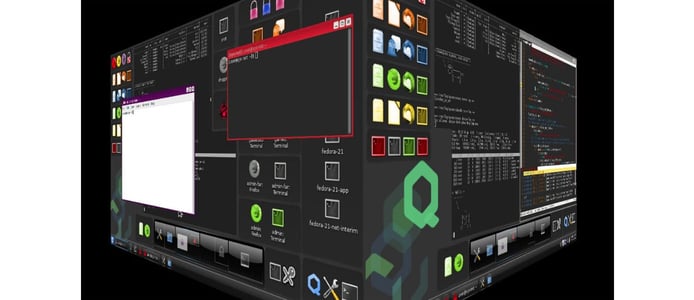 Artistic depiction of Qubes VMs Artistic depiction of Qubes VMs