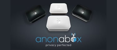 Anonabox logo and devices Anonabox logo and devices