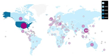 Screenshot of ICDSoft international footprint