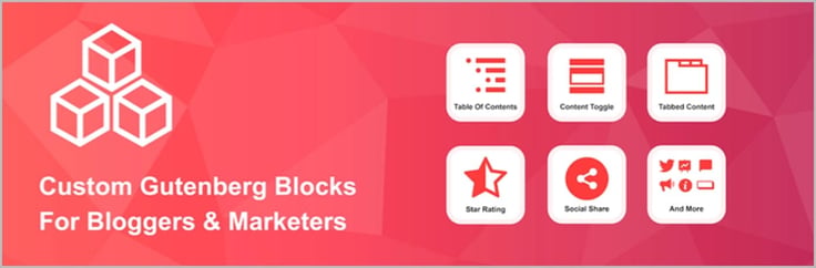 Promotional graphic of Custom Gutenberg Blogs product