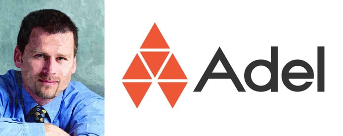 Image of Gabriel Dusil with the Adel logo Image of Gabriel Dusil with the Adel logo