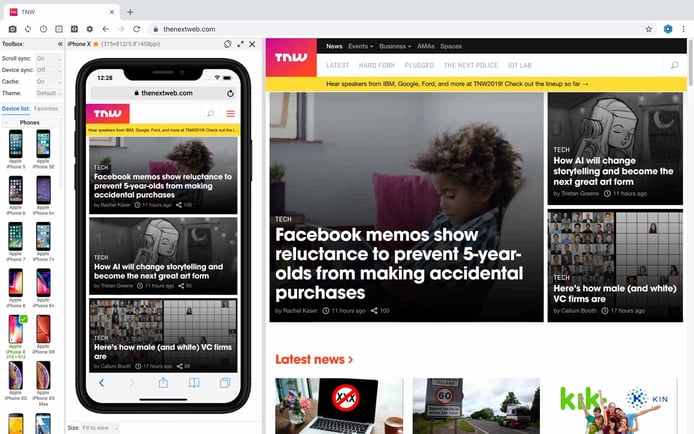 Screenshot of Blisk browser interface Screenshot of Blisk browser interface