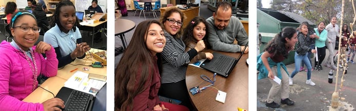 Photos of Techbridge Girls participants