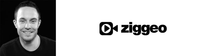 Ziggeo Co-Founder Oliver Friedmann and company logo Ziggeo Co-Founder Oliver Friedmann and company logo