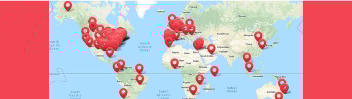 Map of 3DS programs across the globe Map of 3DS programs across the globe
