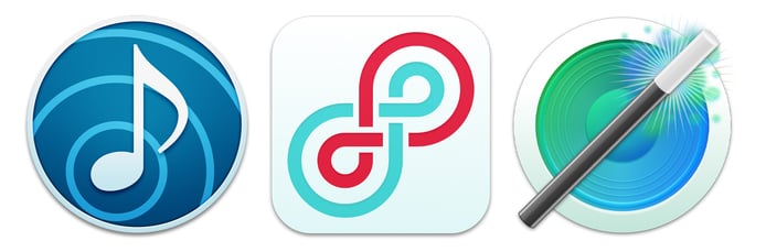 Airfoil, Loopback, and Soundsource logos Airfoil, Loopback, and Soundsource logos