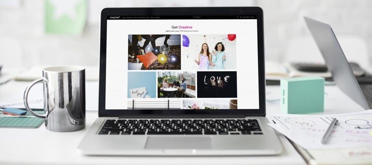 Image of small business website displayed on a laptop