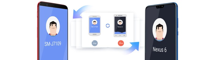 Depiction of easy phone data transfer Depiction of easy phone data transfer