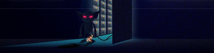 Depiction of a gremlin working within the platform Depiction of a gremlin working within the platform