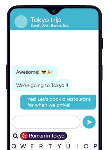 Screenshot of Fleksy app on mobile device Screenshot of Fleksy app on mobile device