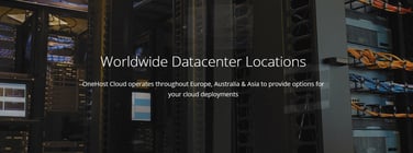 Screenshot from OneHost Cloud datacenter banner