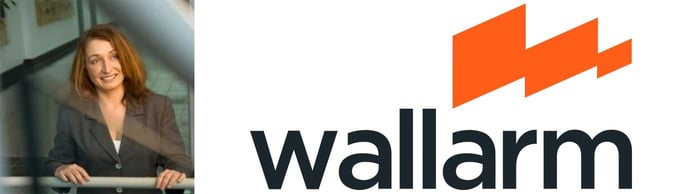 Image of CMO Renata Budko with the Wallarm logo Image of CMO Renata Budko with the Wallarm logo