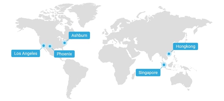 Screenshot of Krypt datacenter locations