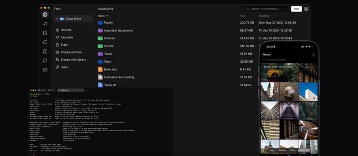 Screenshot of Filen