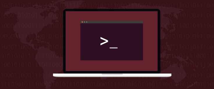 Illustration of command line interface on a Unix system