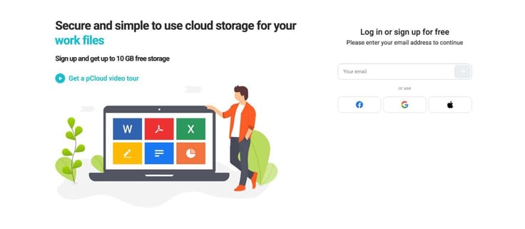 Screenshot of pCloud Screenshot of pCloud