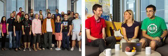 Photos of the HyperScience team