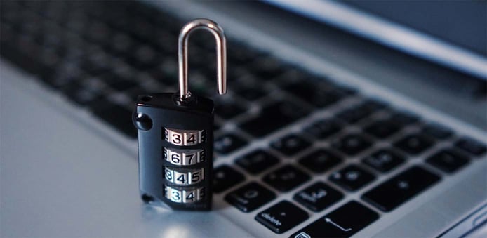 Image of a padlock on a keyboard