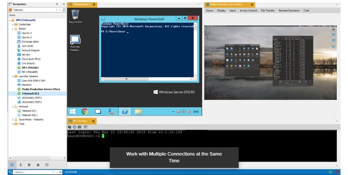 With RDM, it's easier than ever to juggle multiple connections at once. With RDM, it's easier than ever to juggle multiple connections at once.