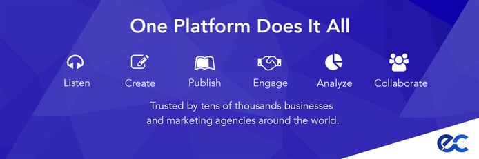 Image with icons depicting how one platform does it all Image with icons depicting how one platform does it all