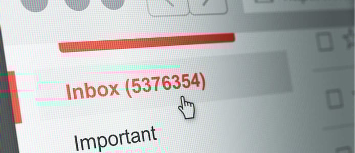 Screenshot of email inbox Screenshot of email inbox