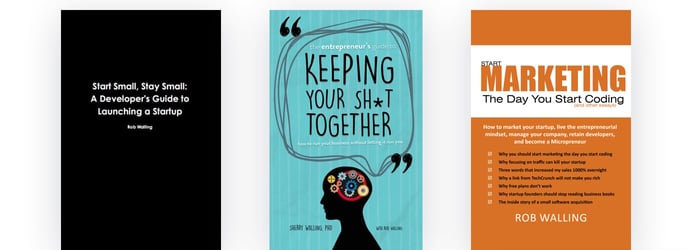 Three books by Rob Walling Three books by Rob Walling