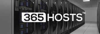 365Hosts logo and datacenter photo