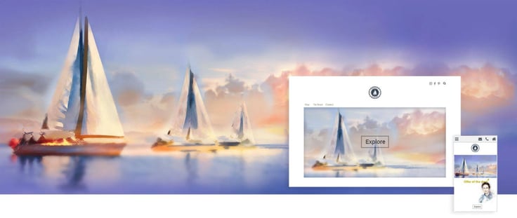 An example of a template website made using Exai