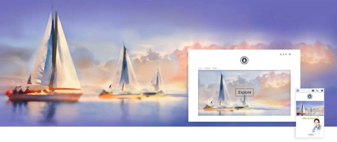 An example of a template website made using Exai An example of a template website made using Exai