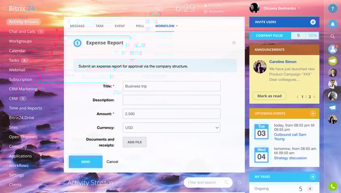 Workflow screenshot
