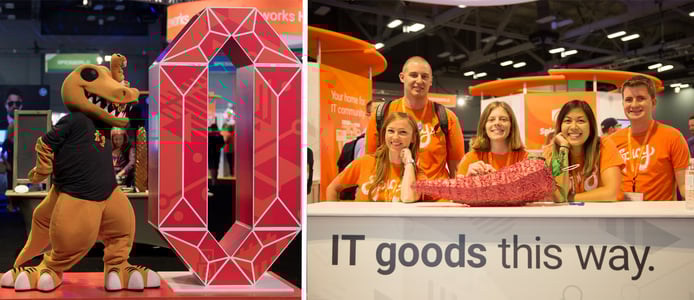 Spiceworks mascot and Spiceworks mascot and