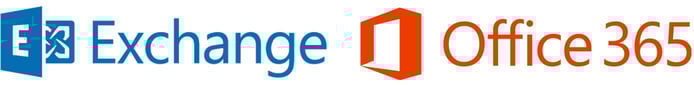 Microsoft Exchange and Office 365 logos Microsoft Exchange and Office 365 logos